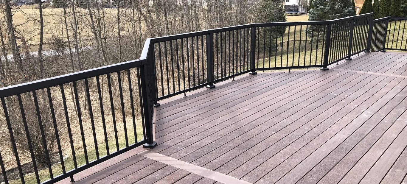 Composite deck installation with durable materials